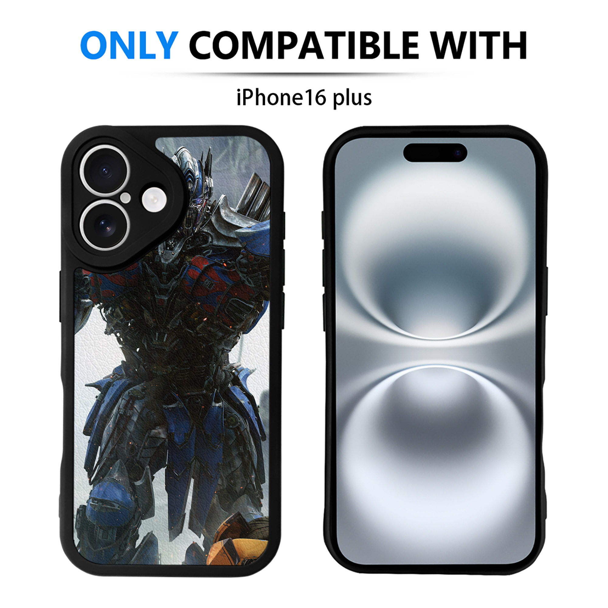 （画像用） Transformers トランスフォーマー 【iPhone 16シリーズ対応】シリコンスマホケース（レザー調） 材質：シリコン